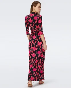 Abigail Silk Jersey Maxi Wrap Dress-dvf Sale