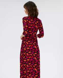 Abigail Silk Jersey Midi Wrap Dress-dvf New
