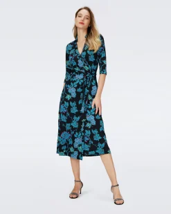 Abigail Silk Jersey Midi Wrap Dress-dvf Best