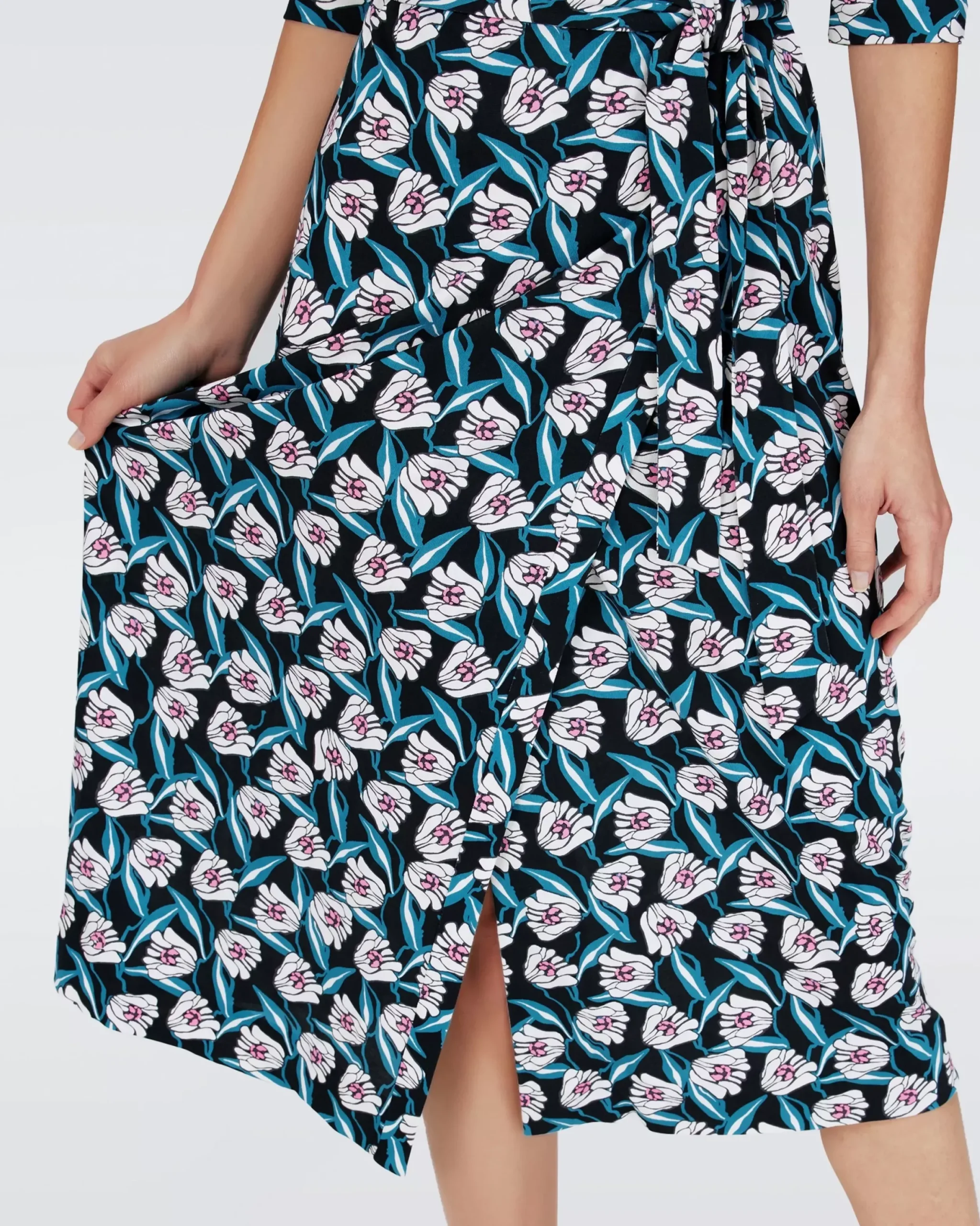 Abigail Silk Jersey Midi Wrap Dress-dvf Outlet
