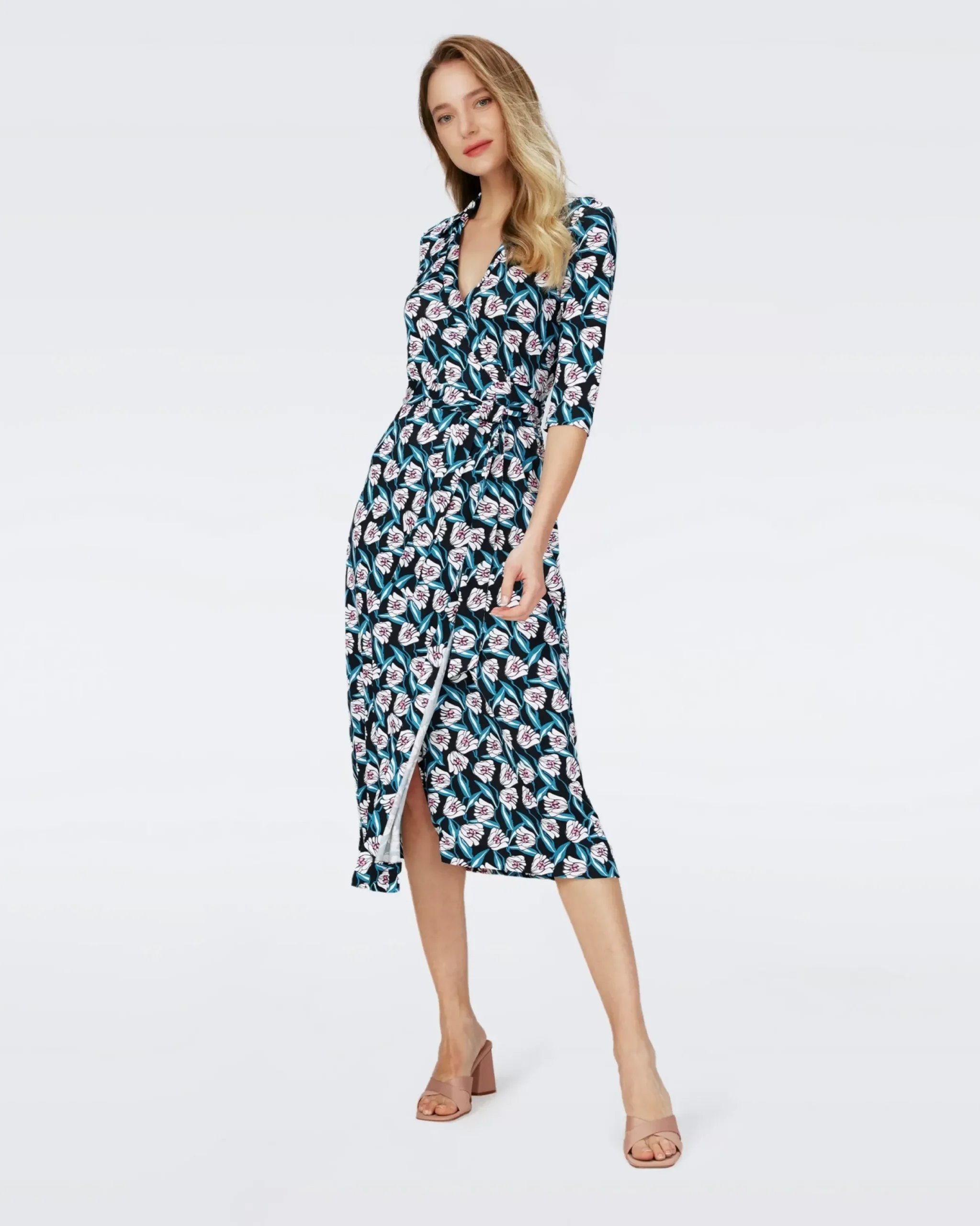 Abigail Silk Jersey Midi Wrap Dress-dvf Outlet