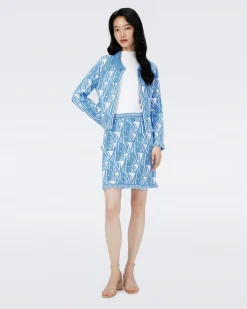 Alejandra Cotton Jacquard Skirt-dvf Hot