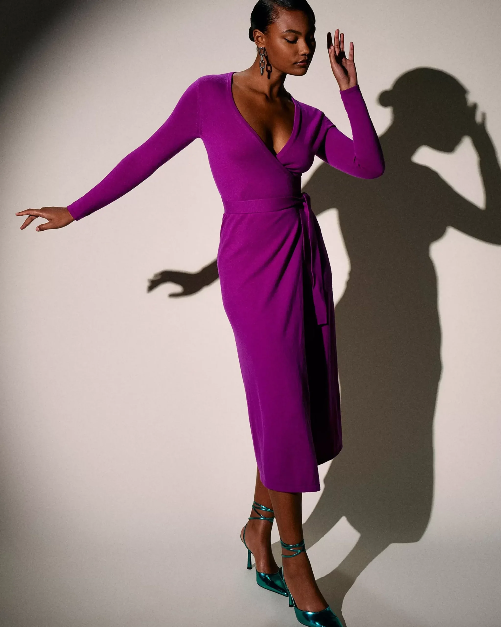 Astrid Wool-Cashmere Wrap Dress-dvf Cheap