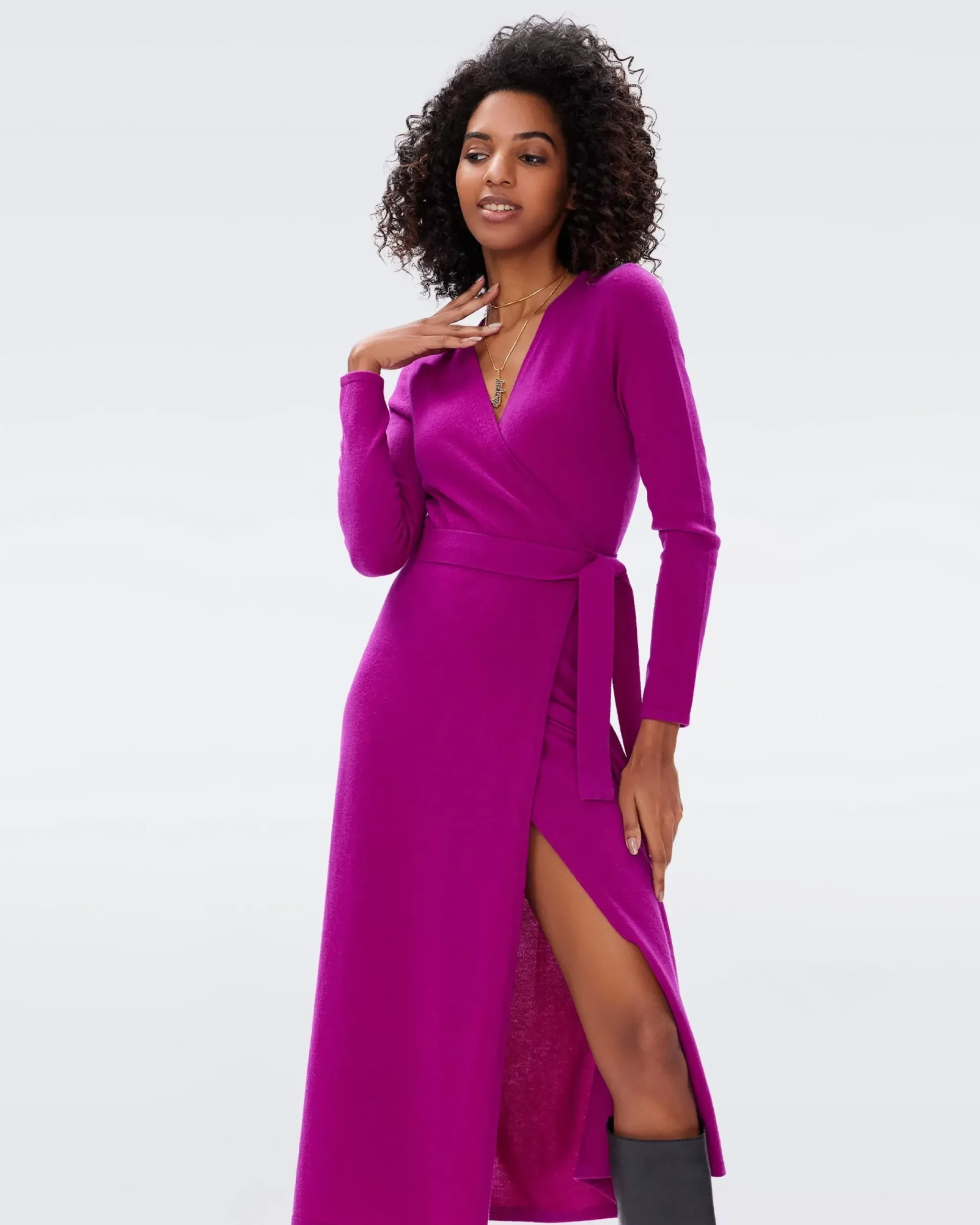 Astrid Wool-Cashmere Wrap Dress-dvf Cheap