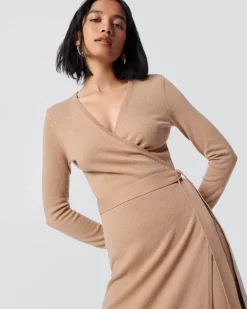 Astrid Wool-Cashmere Wrap Dress-dvf Shop