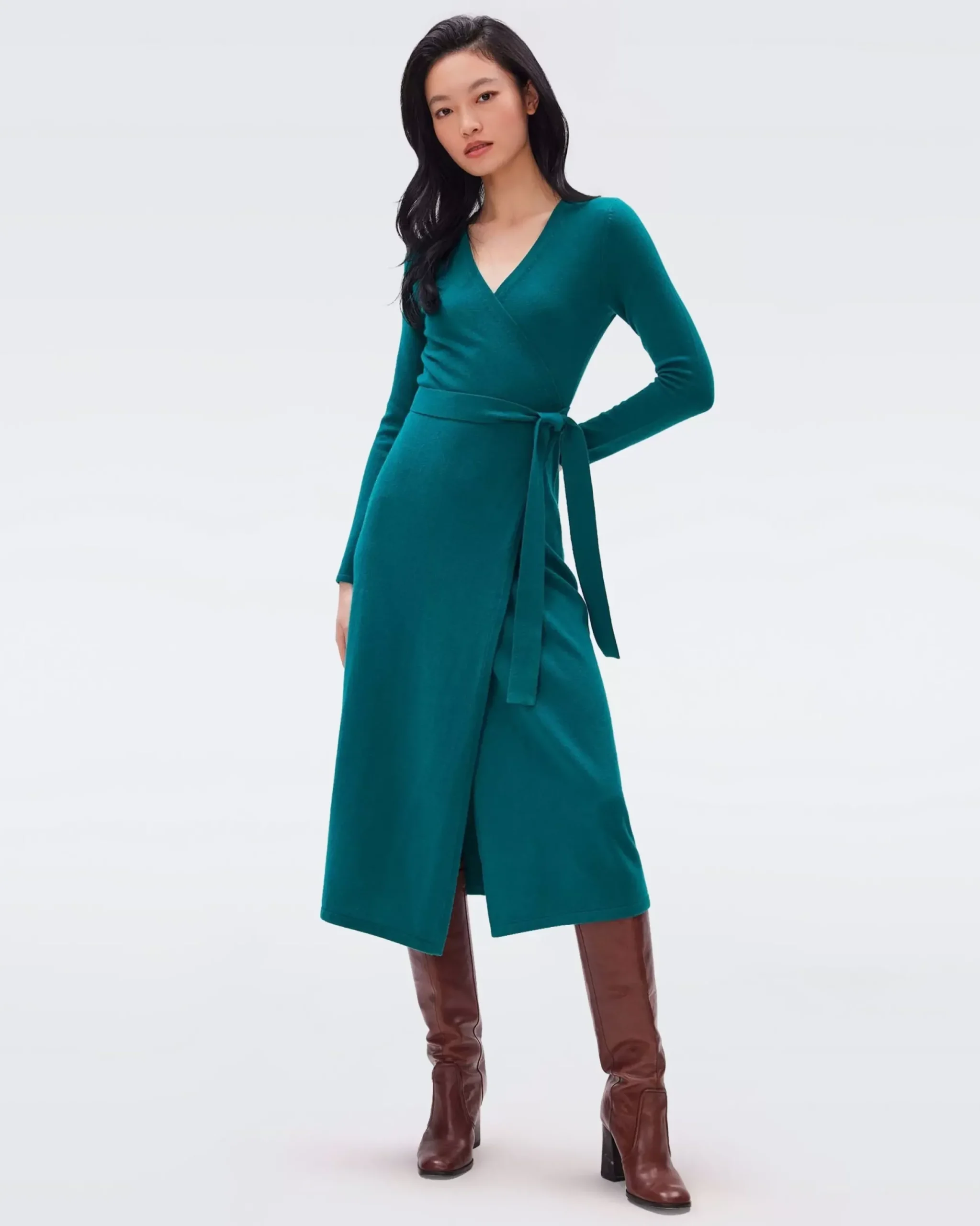 Astrid Wool-Cashmere Wrap Dress-dvf Outlet