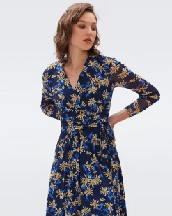 Brenda Mesh Wrap Dress-dvf Best
