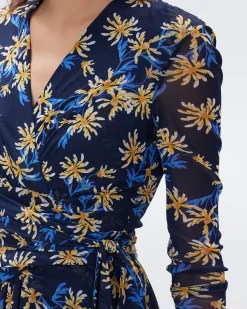 Brenda Mesh Wrap Dress-dvf Best