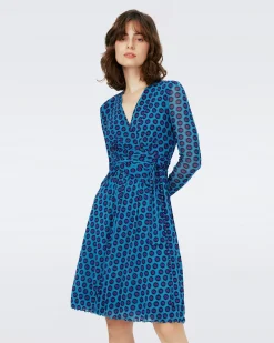 Brenda Mesh Wrap Dress-dvf New
