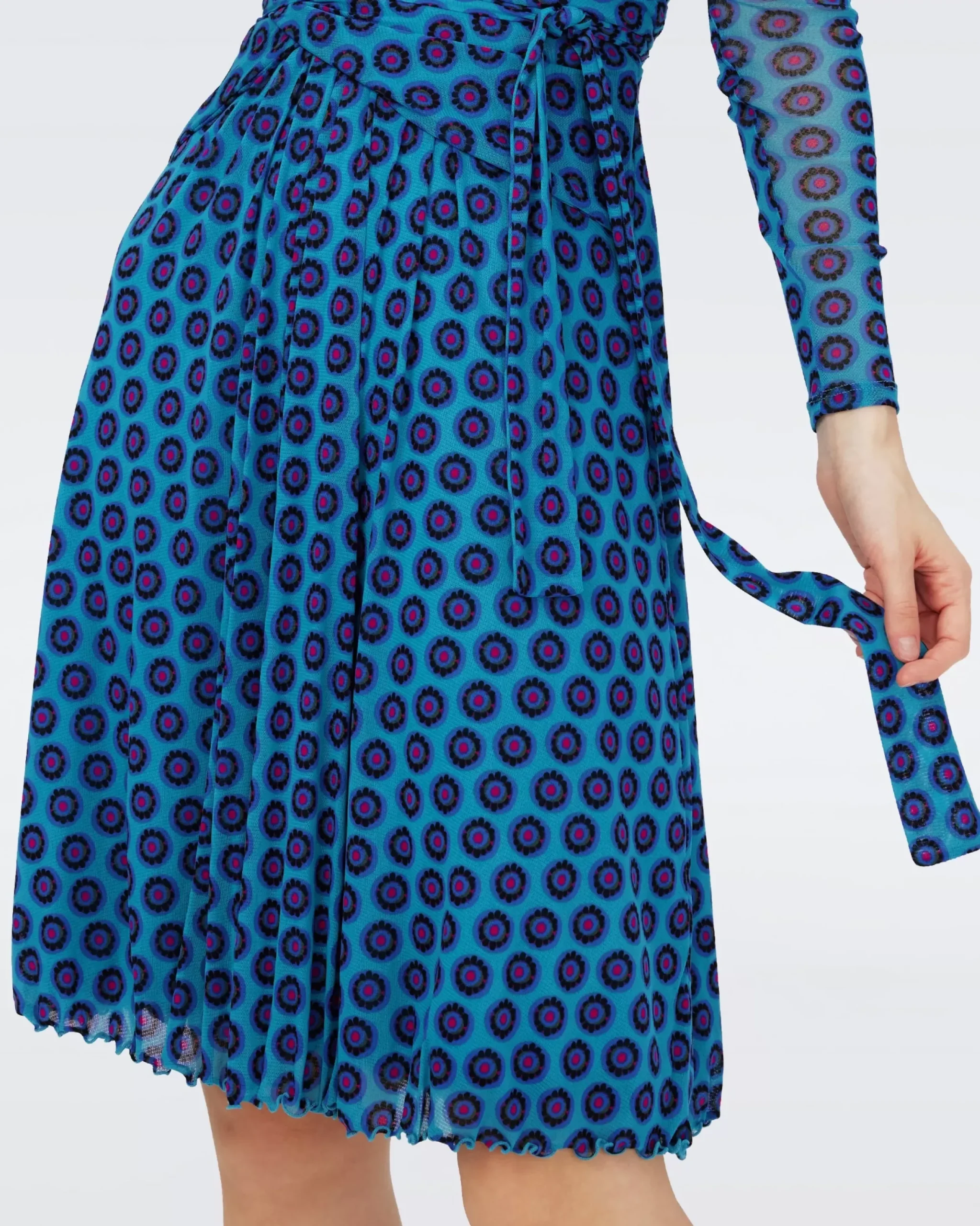 Brenda Mesh Wrap Dress-dvf New