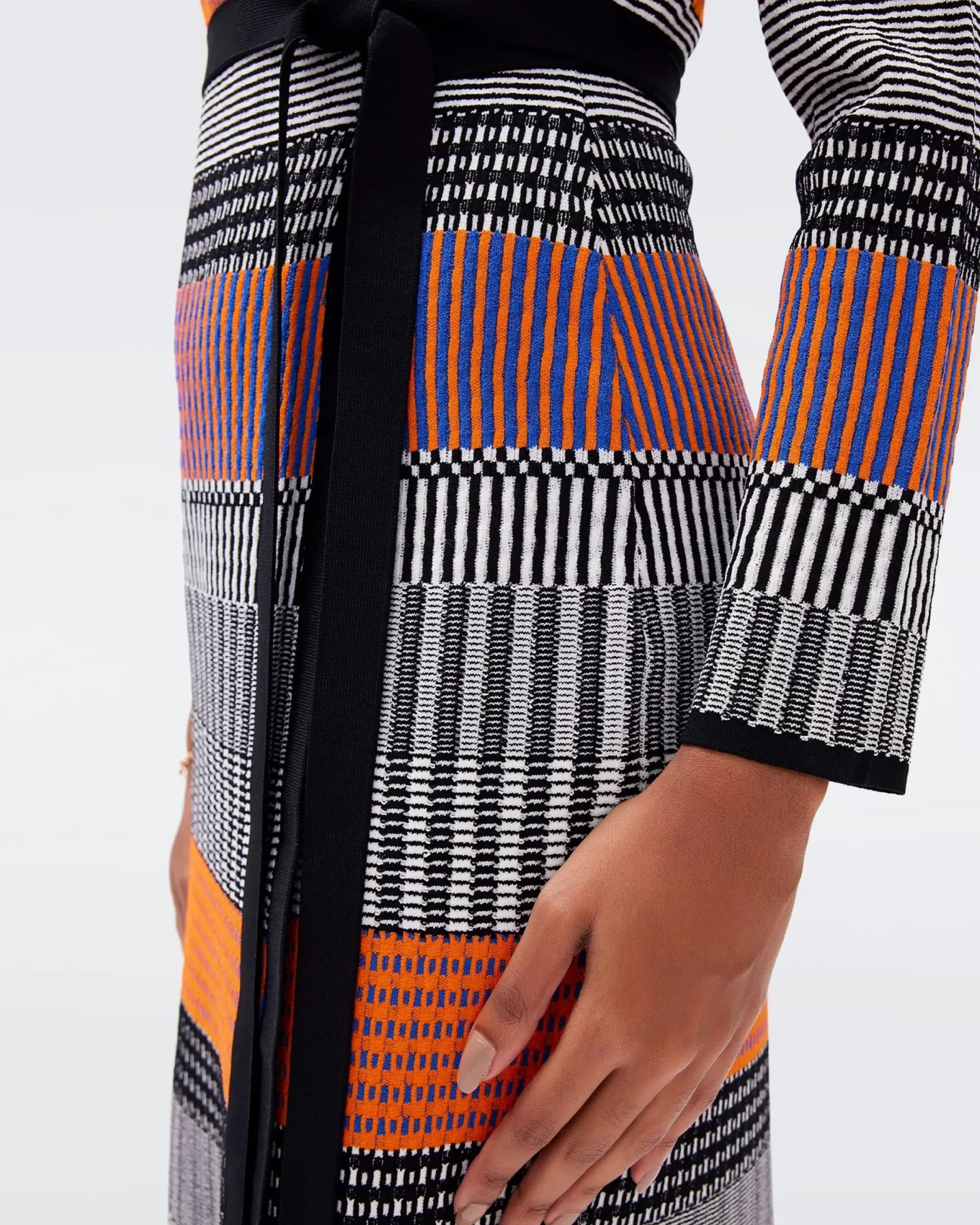 Brigid Knit Jacquard Wrap Dress-dvf Store