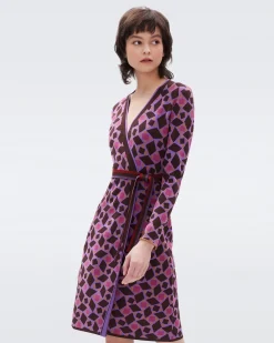 Edwina Knit Jacquard Wrap Dress-dvf Flash Sale