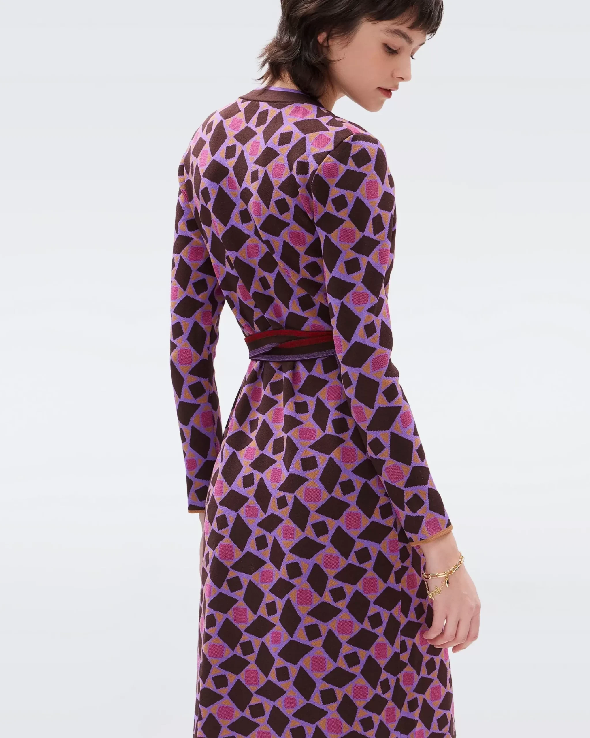 Edwina Knit Jacquard Wrap Dress-dvf Flash Sale