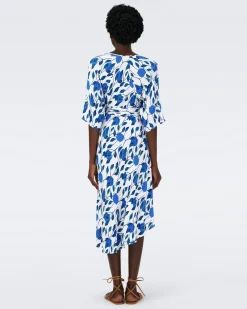 Eloise Faux Wrap Midi Dress-dvf Cheap