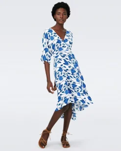 Eloise Faux Wrap Midi Dress-dvf Cheap