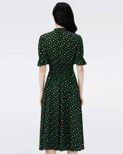 Erica Cotton Midi Dress-dvf Store