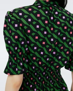 Erica Cotton Midi Dress-dvf Store