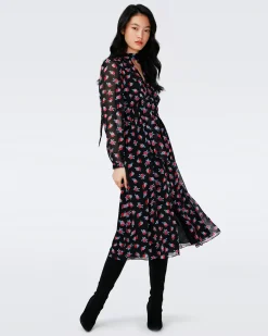 Erica Long Sleeve Midi Dress-dvf Best