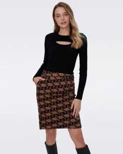 Ethel Knit Jacquard Skirt-dvf Shop