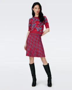 Gilles Knit Jacquard Skirt-dvf Best