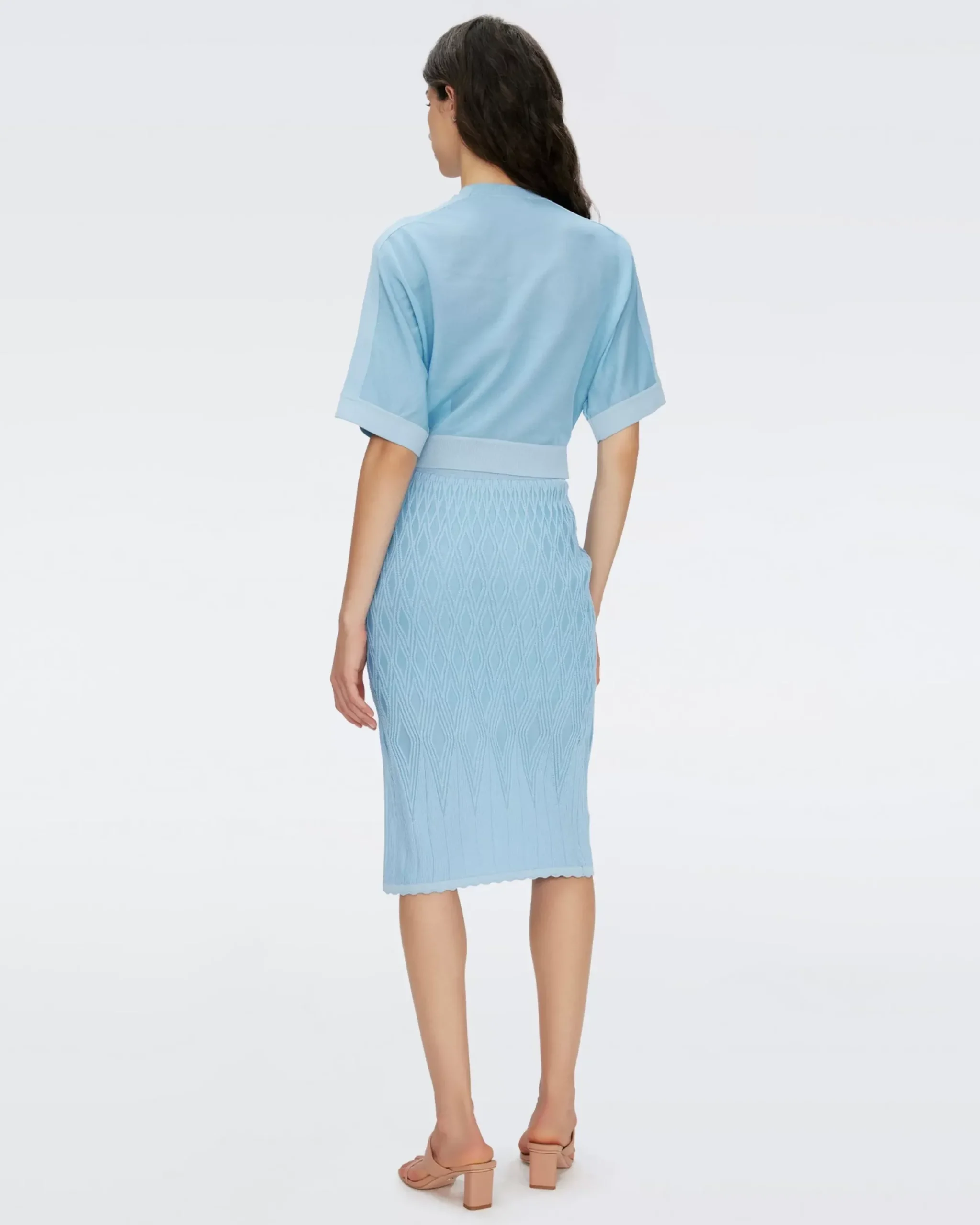 Gisele Knit Jacquard Skirt-dvf New
