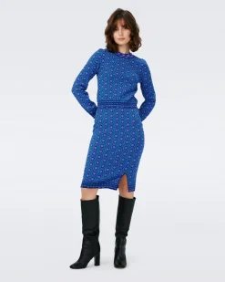 Gusta Knit Jacquard Skirt-dvf Store