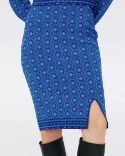 Gusta Knit Jacquard Skirt-dvf Store