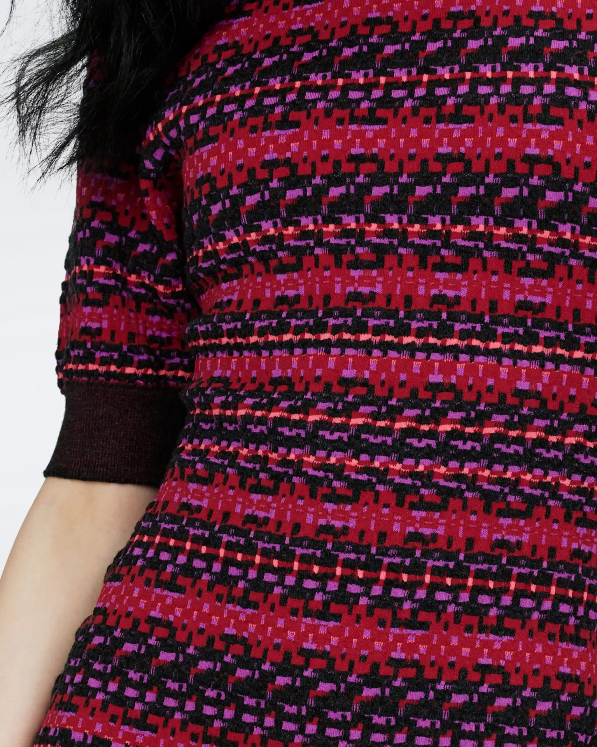 Harry Short Sleeve Knit Jacquard Dress-dvf Best Sale