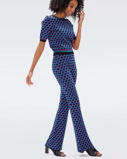 Hatti Knit Jacquard Pants-dvf Clearance