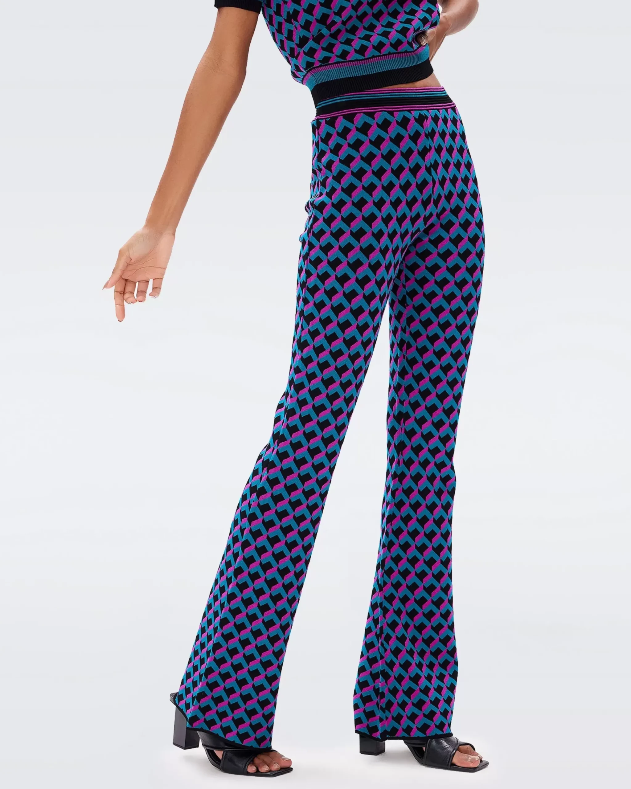 Hatti Knit Jacquard Pants-dvf Clearance