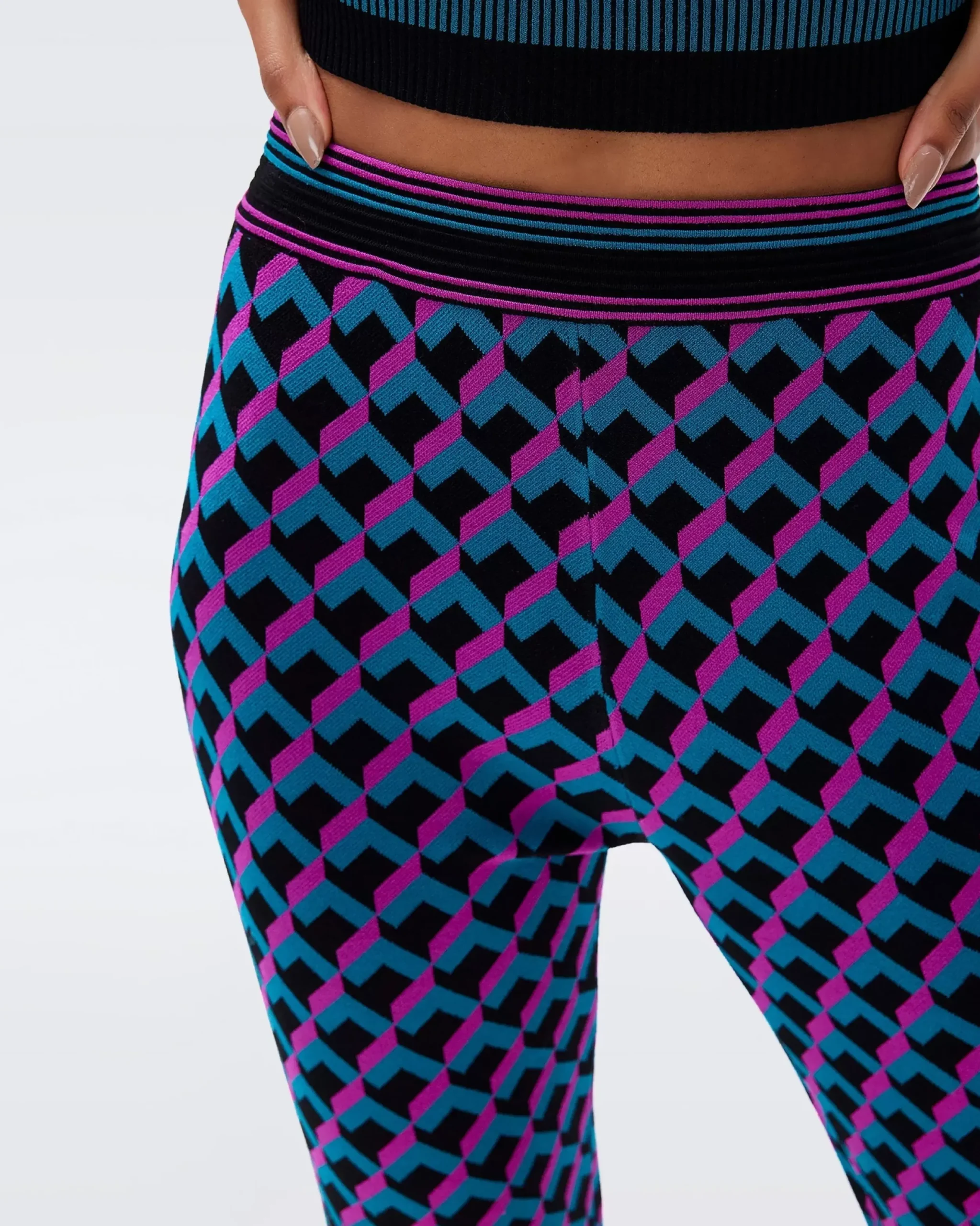 Hatti Knit Jacquard Pants-dvf Clearance