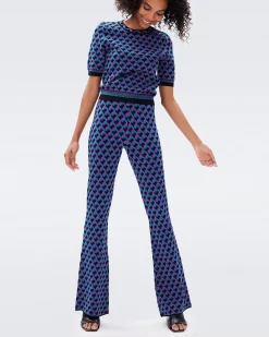 Hatti Knit Jacquard Pants-dvf Clearance