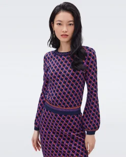 Hazel Knit Jacquard Skirt-dvf Outlet