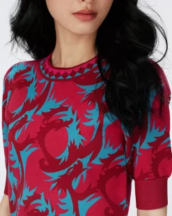Hudson Knit Jacquard Sweater-dvf Shop