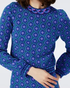 Iggy Knit Jacquard Top-dvf New