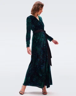 Jareth Velvet Wrap Dress-dvf Best