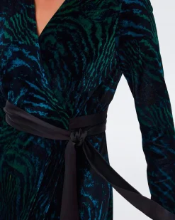 Jareth Velvet Wrap Dress-dvf Best