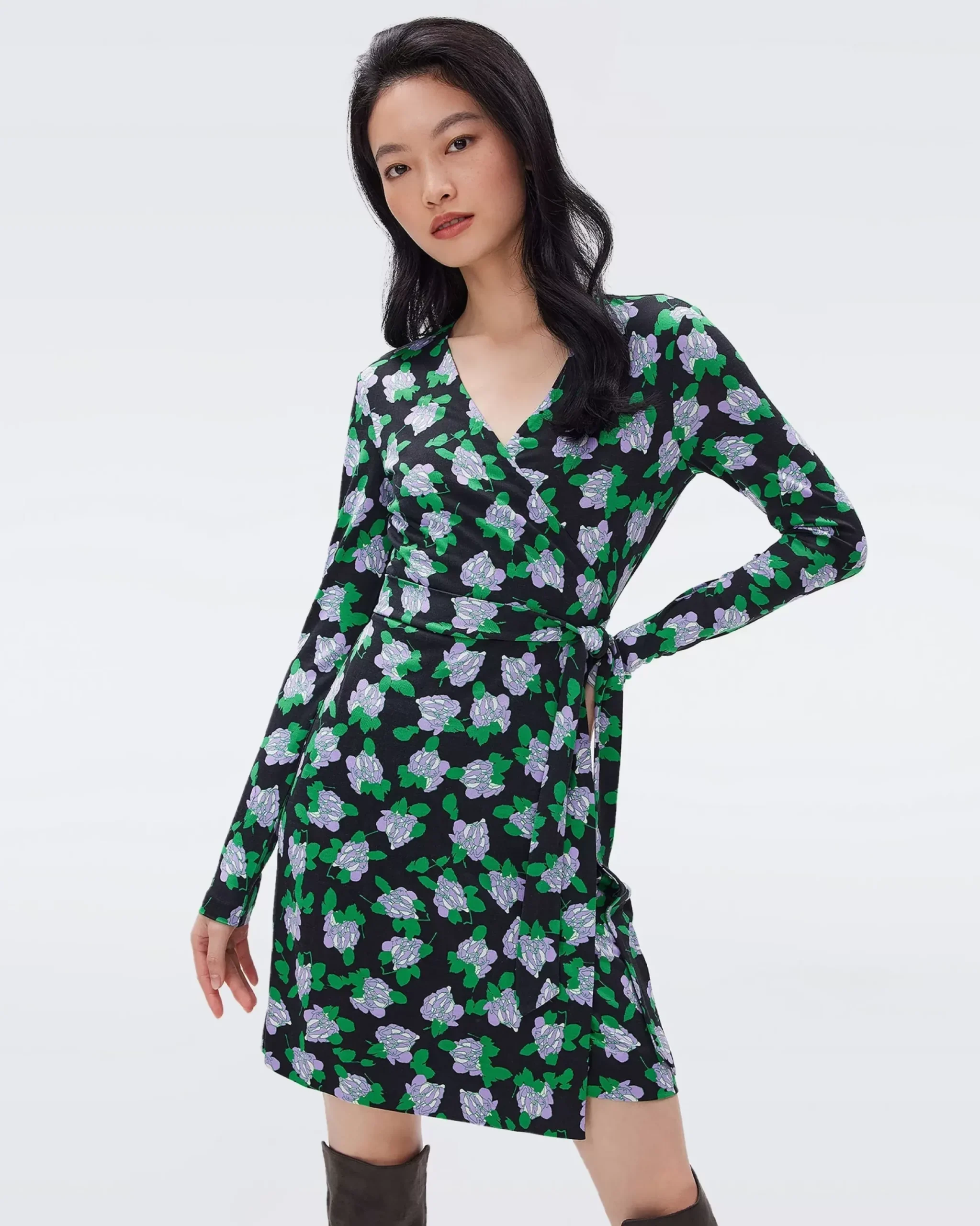 Julian Silk Jersey Wrap Dress-dvf New
