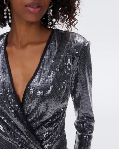 Lexa Sequin Mesh Dress-dvf Best Sale