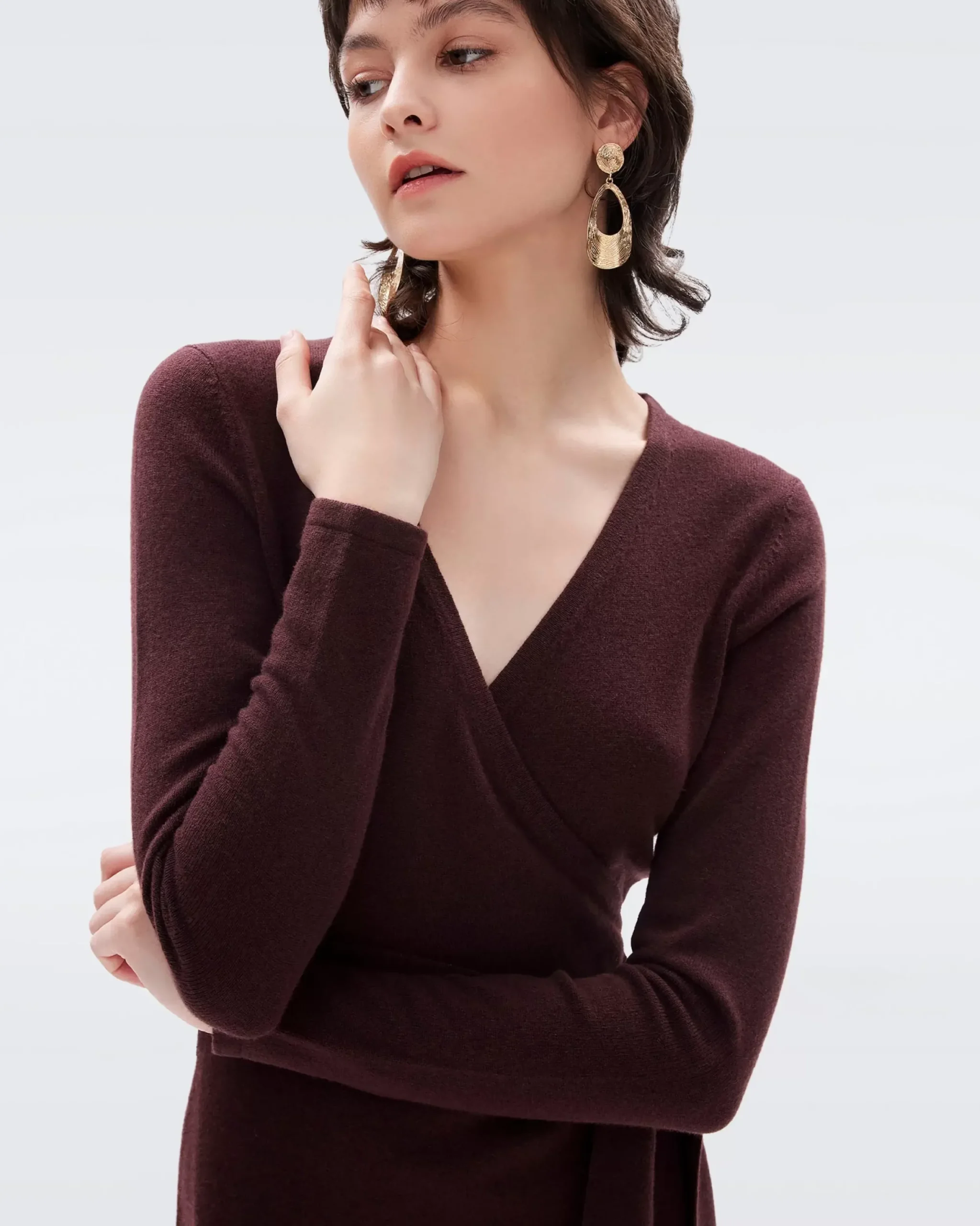 Linda Wool-Cashmere Wrap Dress-dvf Store