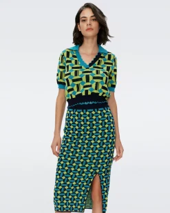 Lyla Knit Jacquard Skirt-dvf Discount