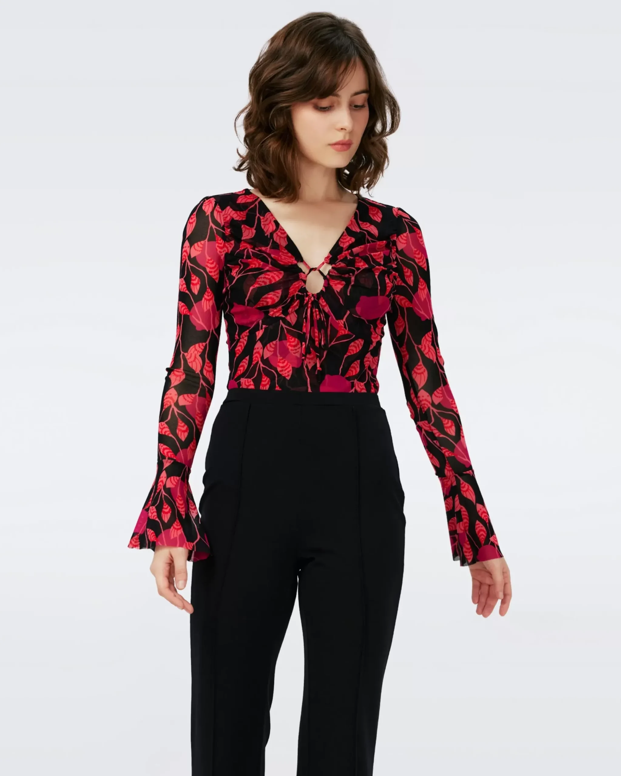 Lyric Mesh Bodysuit-dvf Best Sale