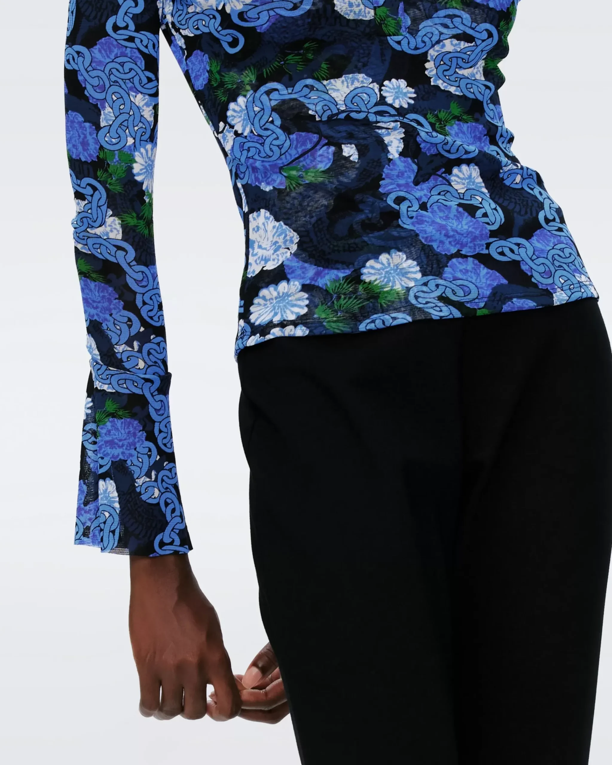 Mackenzie Mesh Top-dvf Cheap