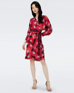 Mikah Faux Wrap Dress-dvf Outlet
