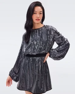 Moana Sequin Mesh Dress-dvf Cheap
