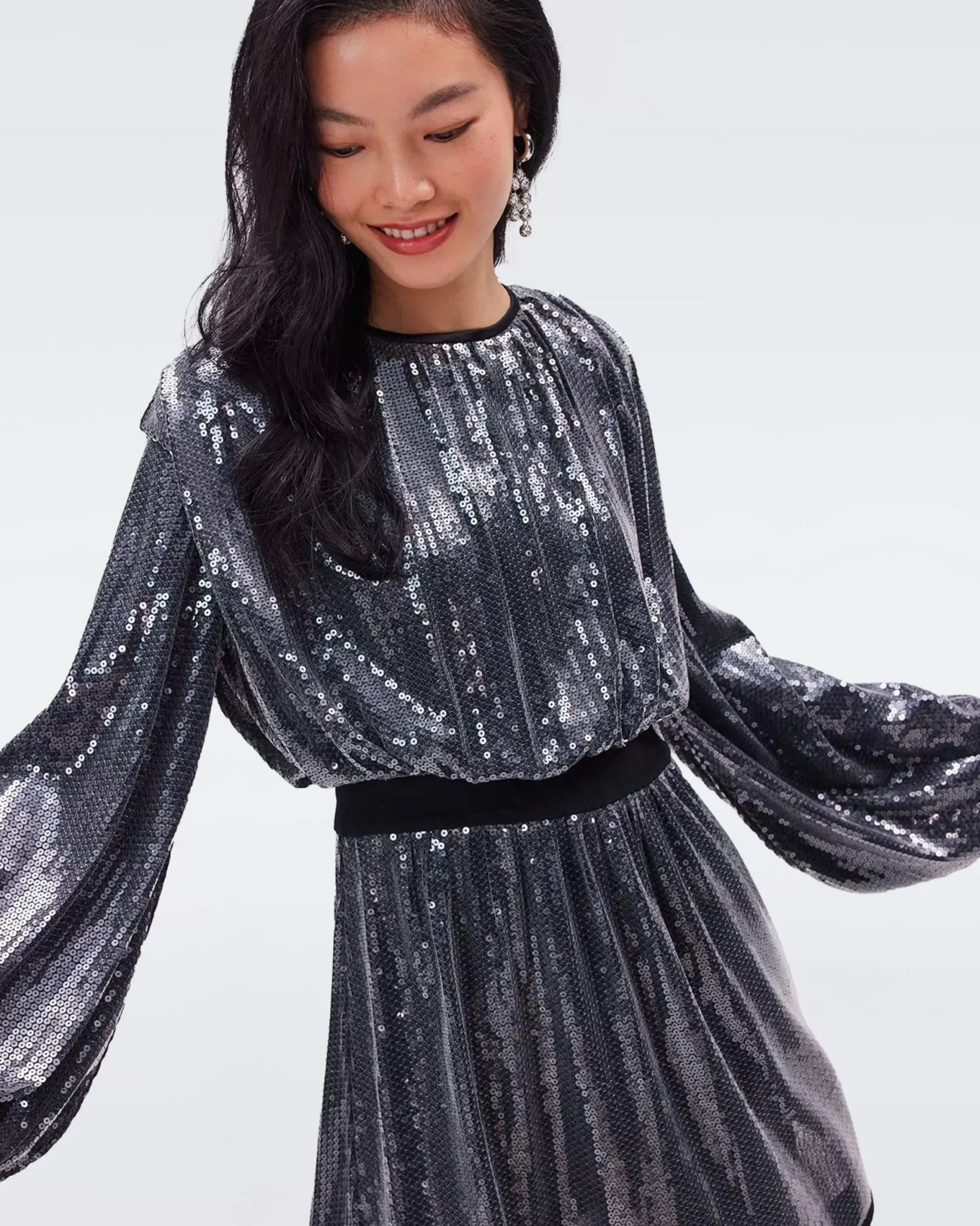 Moana Sequin Mesh Dress-dvf Cheap