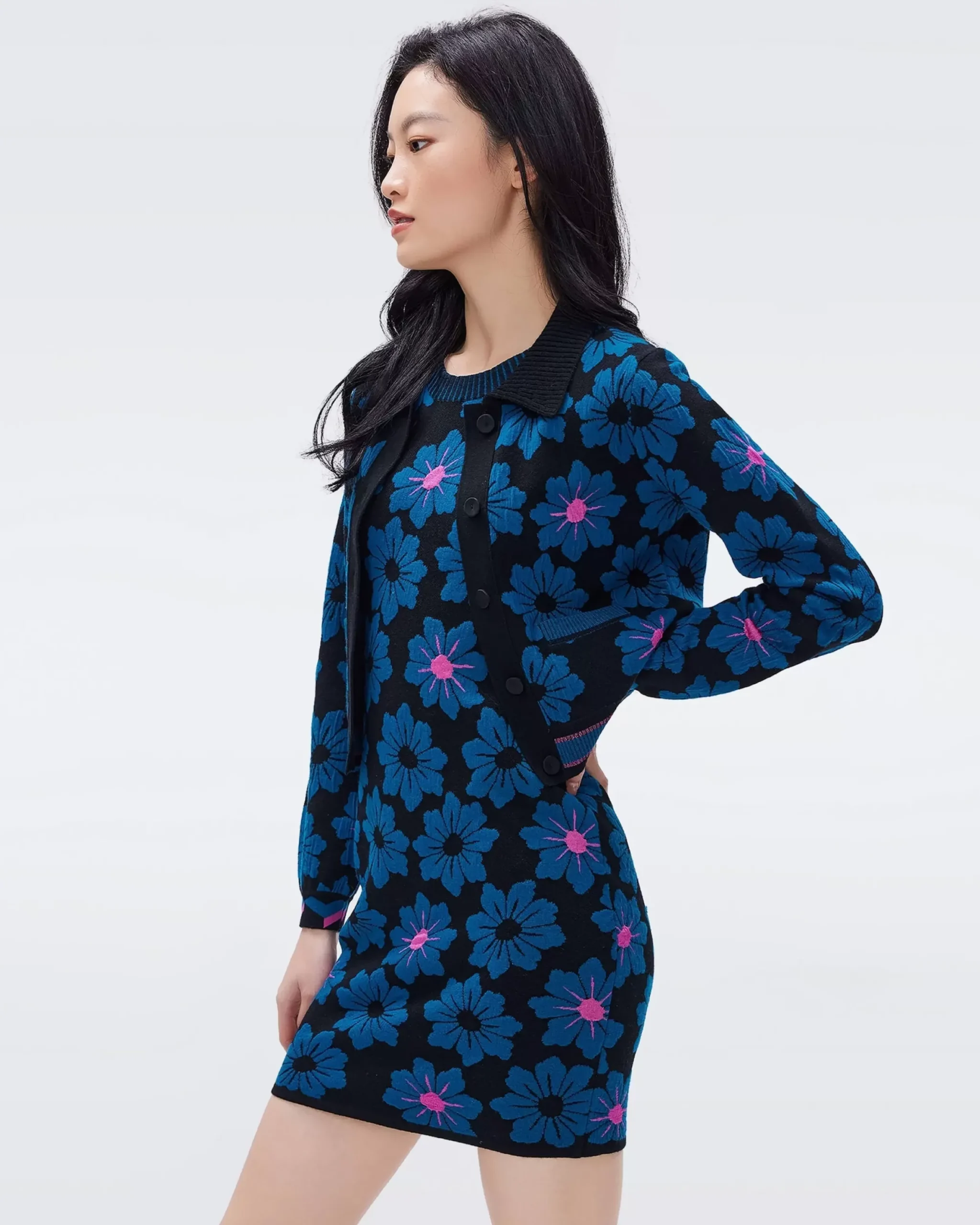 Mylo Knit Jacquard Dress-dvf Shop