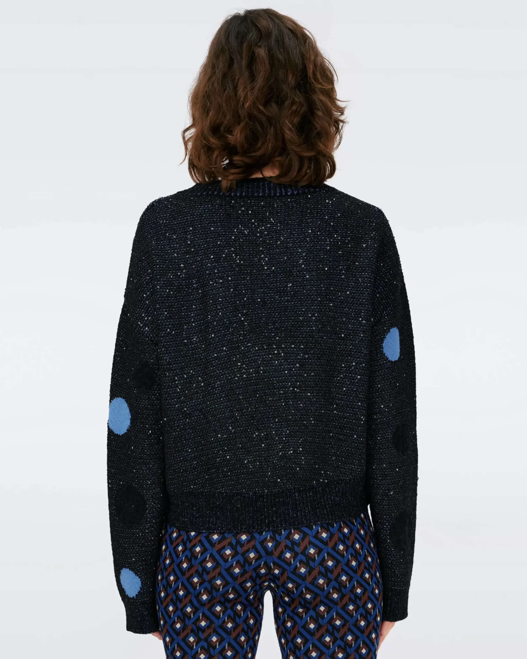 Phillipa Sequin Knit Jacquard Top-dvf Discount