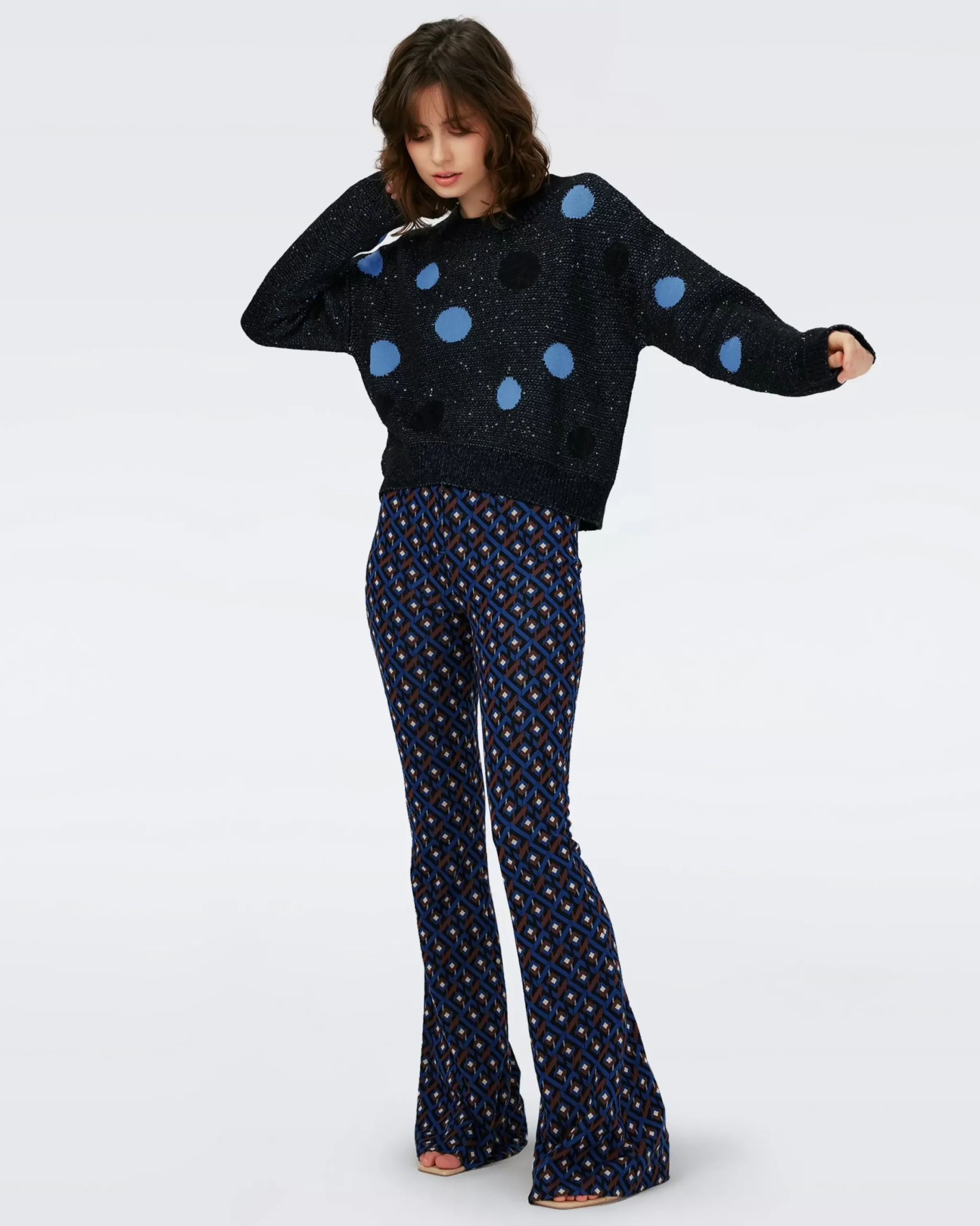 Phillipa Sequin Knit Jacquard Top-dvf Discount