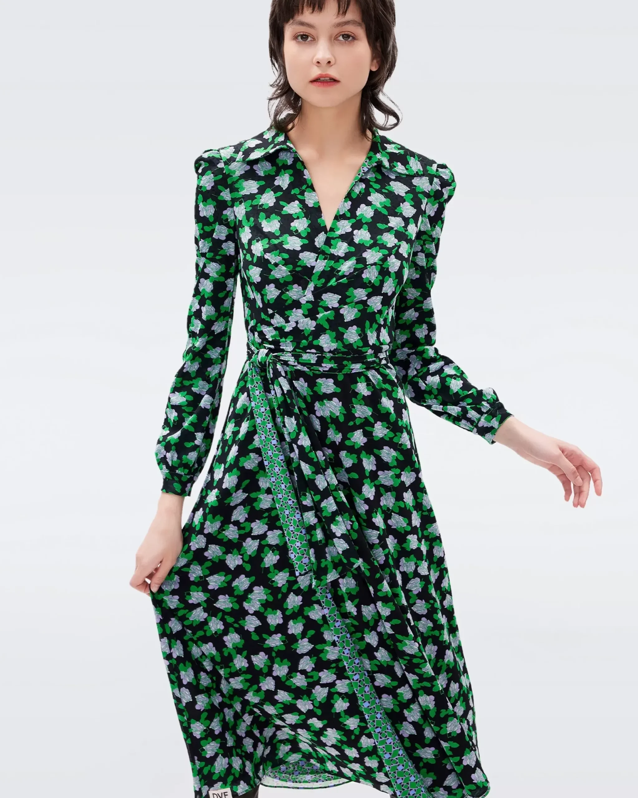 Phoenix Reversible Mesh Wrap Dress-dvf New